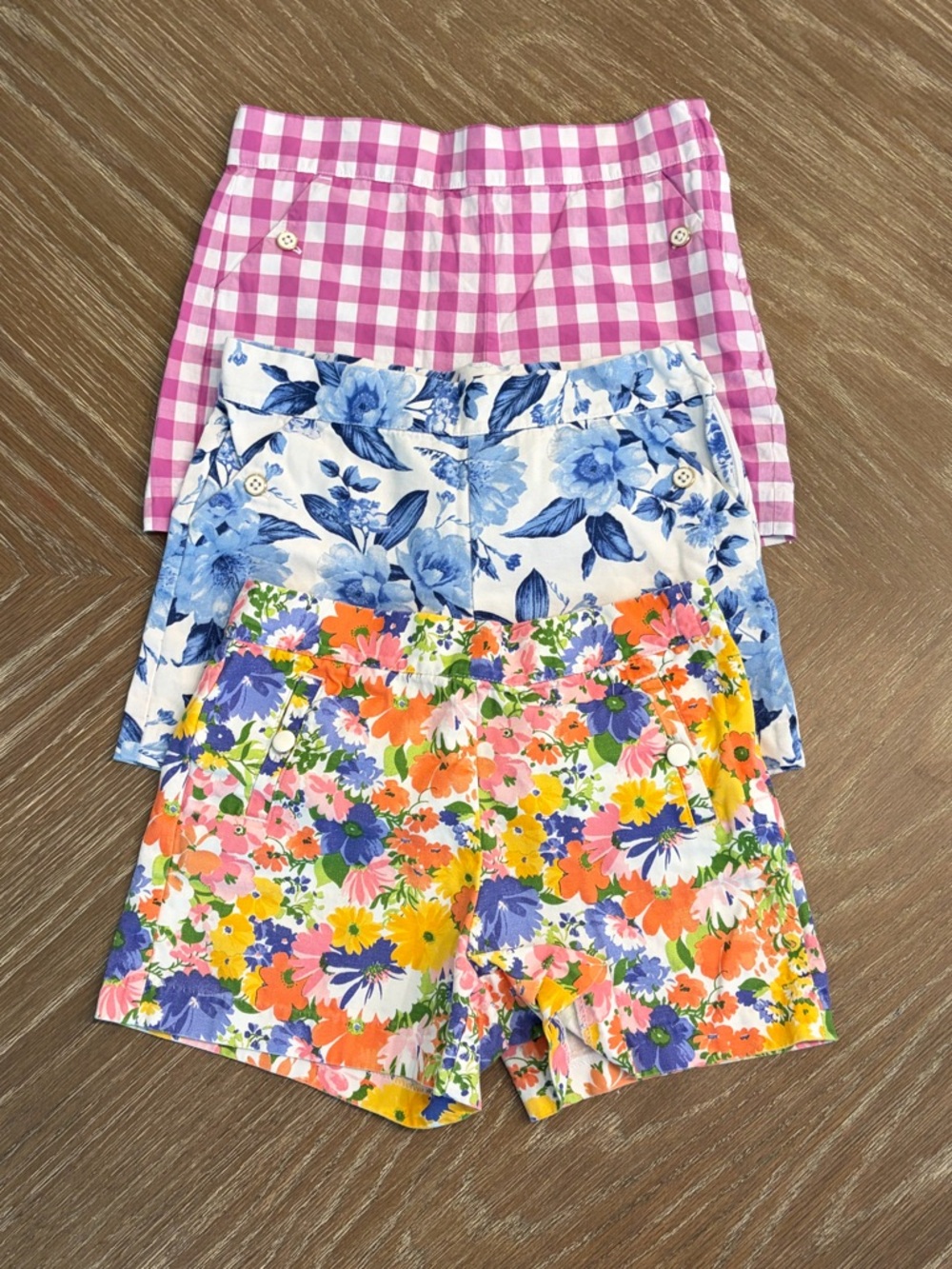 Set of 3 Girls' Janie and Jack shorts with side zipper